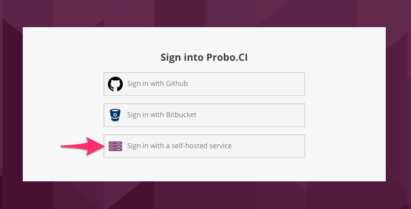 Self-hosted login button